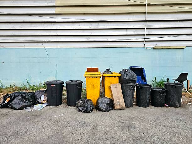 Garbage bags in black bags, waste separation, garbage bag separation