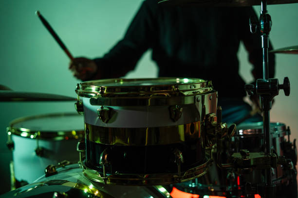 istock Musical instruments, drums and rock star. 2203345476