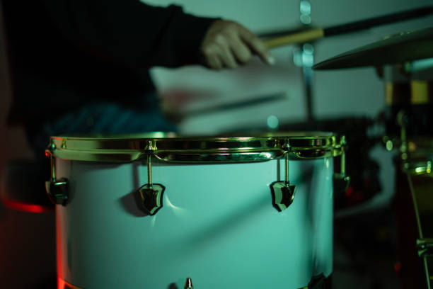 Music concert with live instruments, with light and smoke effects