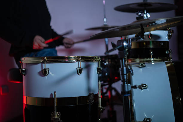 istock Musical instruments, drums and rock star. 2203345501