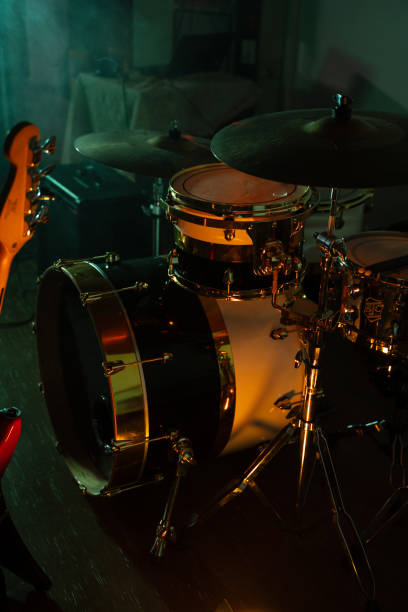 drummer on stage passionate about his music