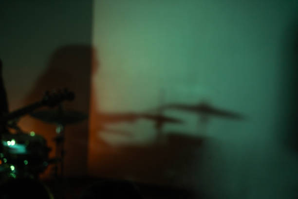 drummer on stage passionate about his music