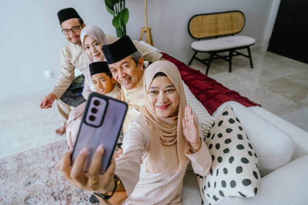 istock Together in Celebration: A Family's Eid Selfie Moment 2203349122