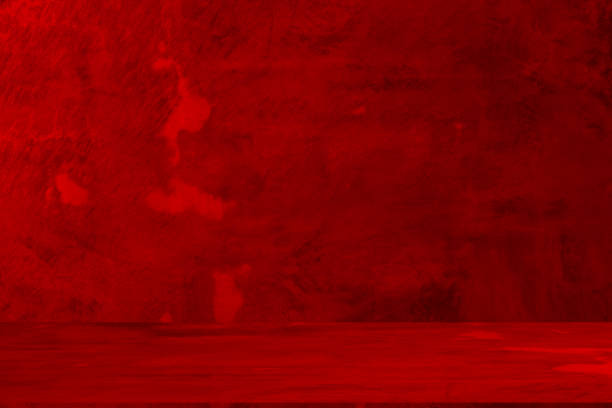 Wall interior background, studio and backdrops show products.with shadow from window color red . background for text insertion and presentation product