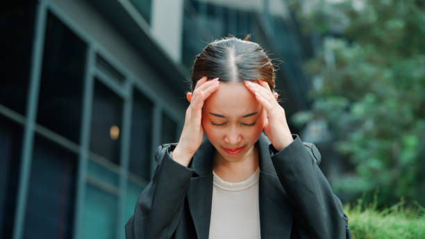 istock Businesswoman feeling tired after work 2203355856