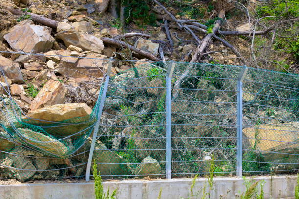 istock Landslide Protection Fence in Iksan 2203360400