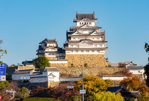 Himeji, Japan - 21 November 2024: Himeji (White Heron) Castle built in 14th century