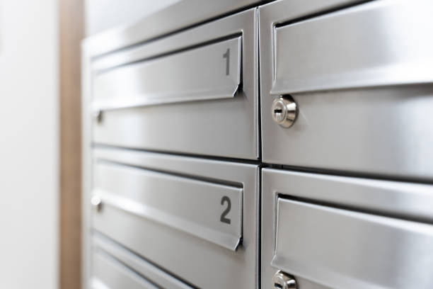 istock Metal mailboxes in a residential apartment building 2203368118