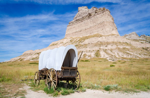 istock Covered Wagon at Scotts Bluff National Monument 2203371984