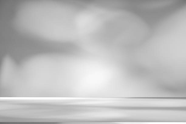 istock Wall interior background, studio and backdrops show products.with shadow from window color white . background for text insertion and presentation product 2203374424