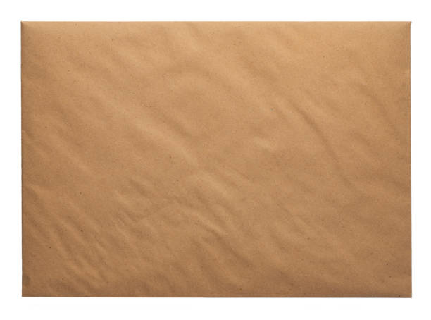 istock Recycled craft paper envelope isolated white background 2203375478