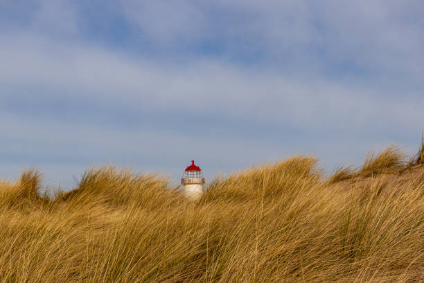 beautiful nature with lighthouse on the coast of island Sylt in Germany
