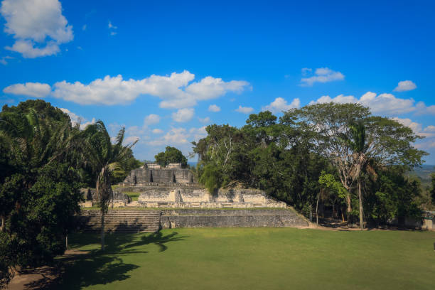 istock Exploring Xunantunich Mayan ruins in Belize under a clear blue sky 2203385444