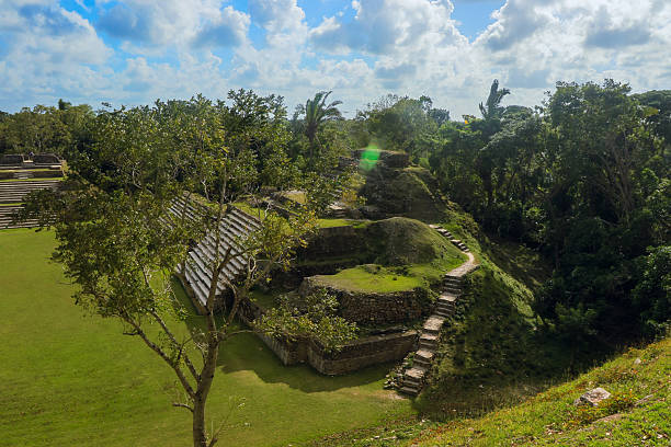 istock Explore the ancient Altun Ha Ruins in Belize surrounded by lush greenery and vibrant skies 2203386206