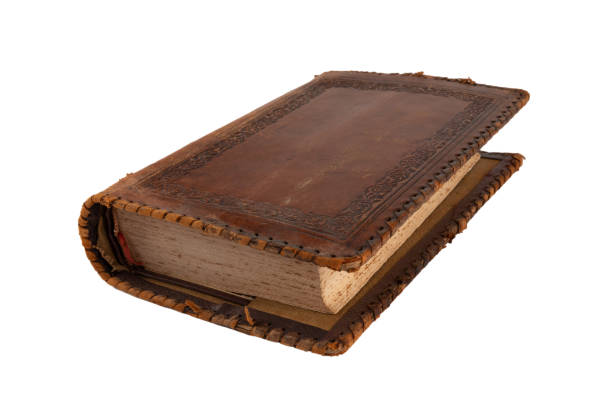 istock Old leather book isolated no background 2203387674