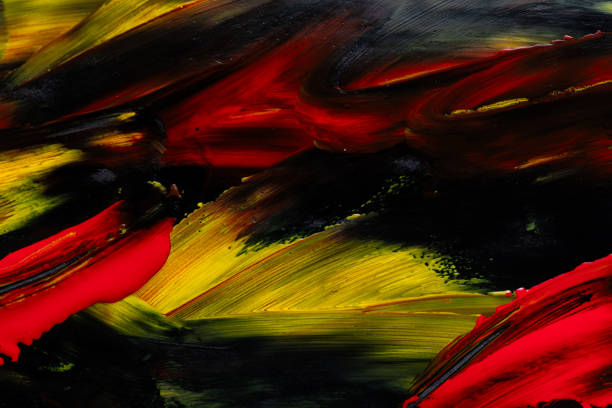 Background painted with red, yellow and black paint