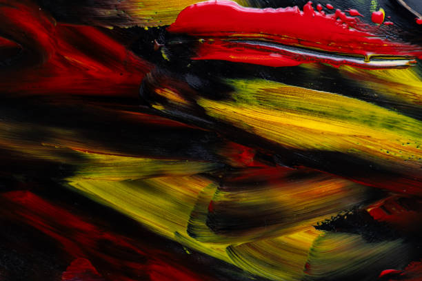 Background painted with red, yellow and black paint