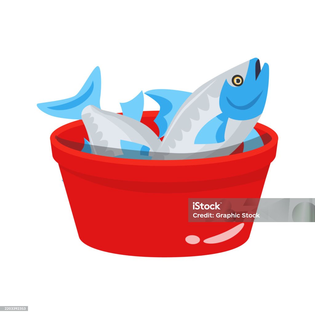 Fish Bucket Animation Fish Bucket Stock Illustration - Download Image Now - Agriculture ...