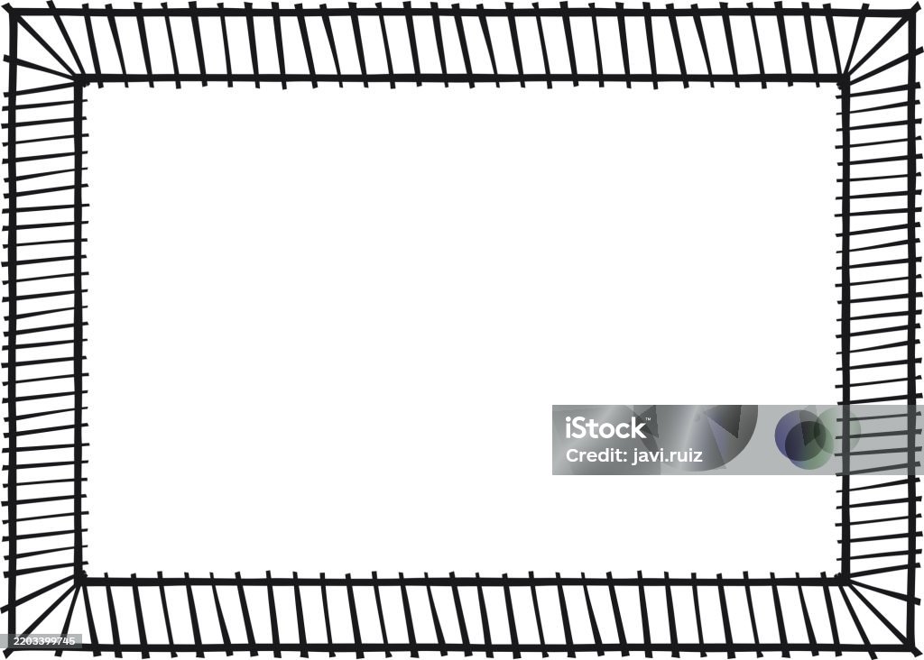 2 Point Border Rectangular Border With Lines Crossing Over Two Lines Stock ...
