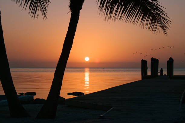 A spectacular sunset in the Maldives