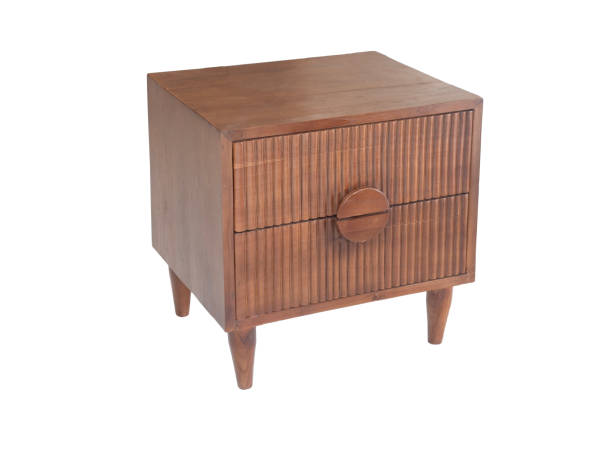 istock Teak wood cabinet on White background. 2203405005