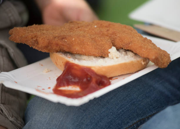 a traditional wiener schnitzel, meat dish in the austrian cuisine