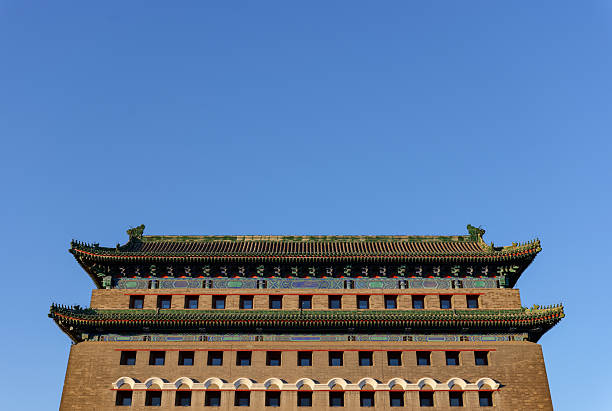 Chinese traditional style castle close-up