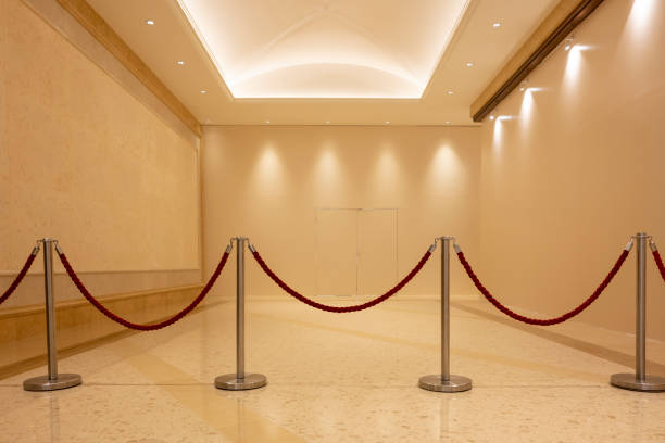 istock The railing of the empty display area 2203406933
