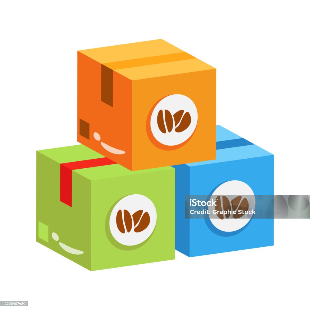Coffe Box Vector Coffee Packaging Stock Illustration - Download Image Now - Cafe, Coffee ...