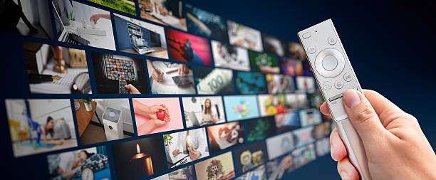 istock Media concept video wall with small screens 2203415160