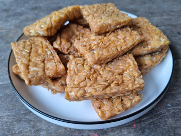 istock Yummy Tempe Goreng Or Fried Tempeh On A Plate. Food Menu. 2203422482