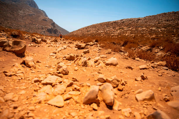 Escape in desert nature along the off-road route of Gramvousa Peninsula