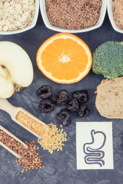 istock Products and ingredients as source dietary fiber. Best food for problems with digestive system 2203428495