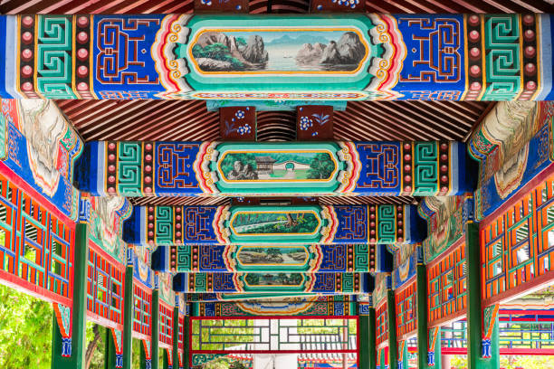 Ancient Chinese Corridor Decoration Background