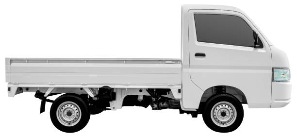 istock Side view white mini truck isolated on white background with clipping path 2203434055