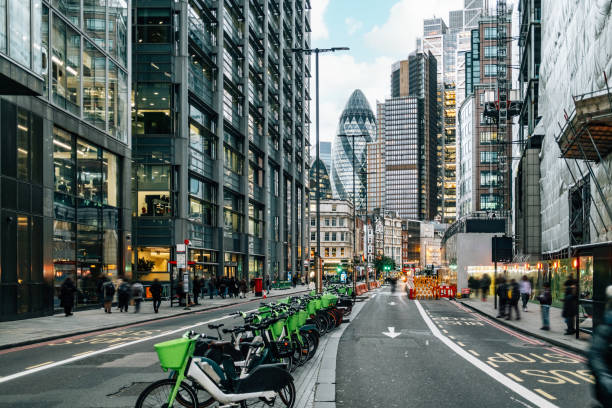 istock Commuters walking on london street with 30 St Mary Axe in background 2203440106