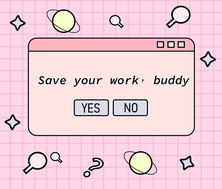 Cute Error Vector Illustration Of Retro Computer Funny Error Screen Cute Old ...