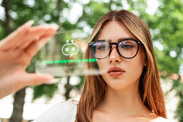 istock Woman Using Futuristic AI Voice Assistant Interface 2203455769