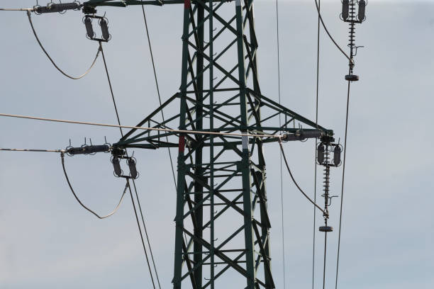 istock A power tower with many wires against a cloudy sky 2203457621