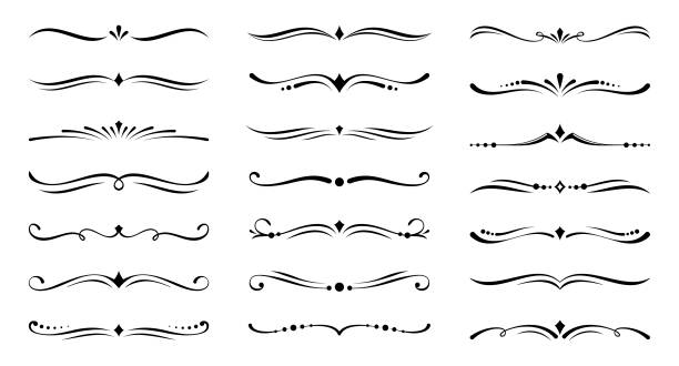 Set of dividers. Vector design elements.