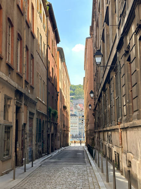 istock Empty alley in Lyon, France 2203461694