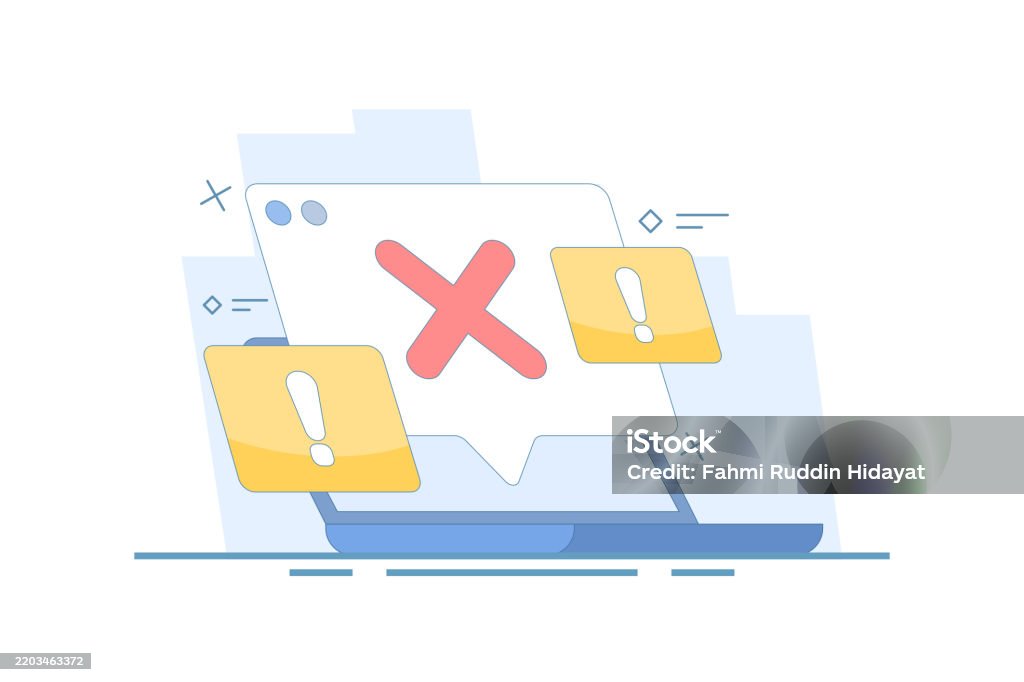 Failure Concept System Error Failed Rejected Wrong Error Information ...