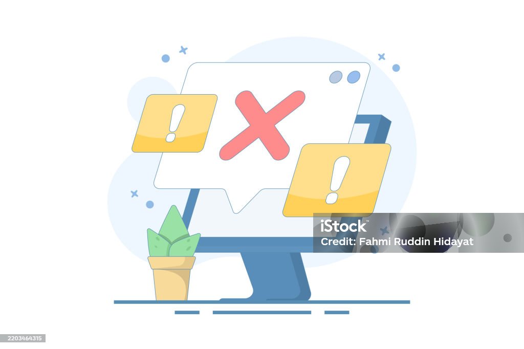 Failure Concept System Error Failed Rejected Wrong Error Information ...