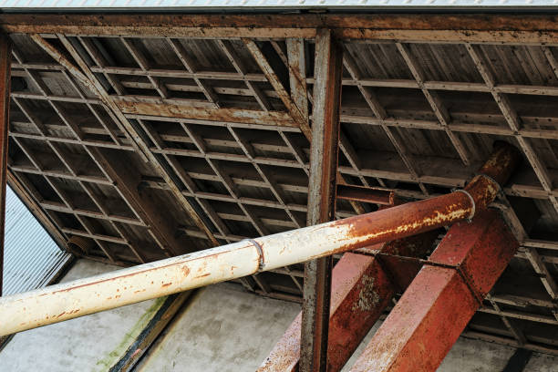 istock Old Industrial Grain Silo Elevator with Weathered Brick and Old Wood 2203464465