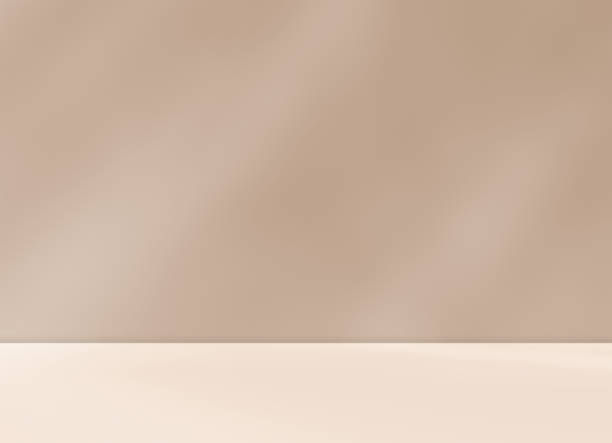 istock Autumn background room studio with sunlight effect shadow on wall and floor. 2203466790
