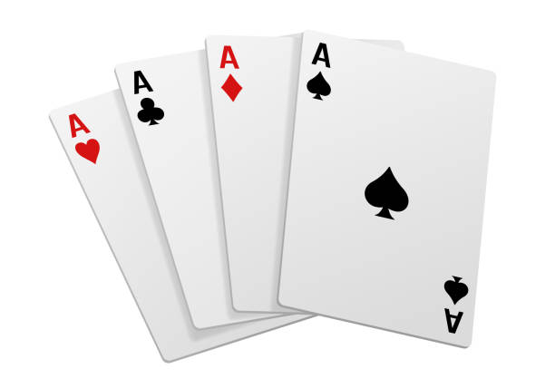 istock Card fan. Cards of different suits on a white background. Vector clipart. 2203468114