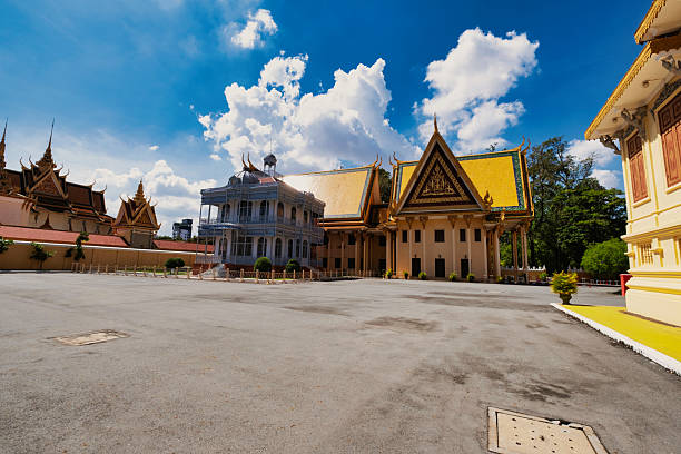 Stupa of King Norodom Suramarit at the Royal Palace of Cambodia in Phnom Penh, Cambodia.