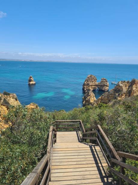 istock Stairs going down to beach in the Algarve 2203470101