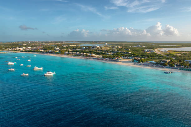 Exposure done at Sunrise while arriving at Grand Turk by Cruise Ship, with views of the Governor's Beach with its amazing water colours, Turks and Caicos