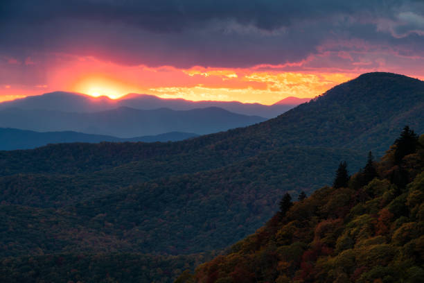 istock sunset through passing storm, blue ridge mountains, north carolina 2203480733